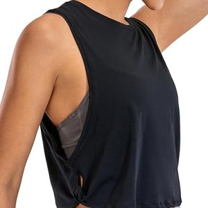 Pima Cotton Cropped Workout Tank Tops for Women